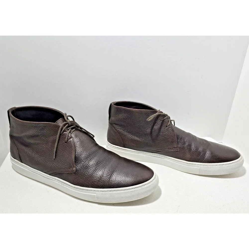 Adam Derrick To Boot New York Ankle Boots Cervo Leather Lace up Brown SZ 12